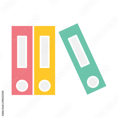 Folder, file icon in flat color style