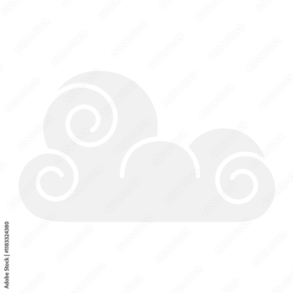 Abstract Cloud , Chinese Cloud , Curl cloud ,Decoration cloud icon in flat color style Abstract Cloud , Chinese Cloud , Curl cloud ,Decoration cloud icon in flat color style