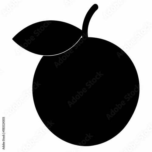 Minimalist Sapodilla Black Silhouette