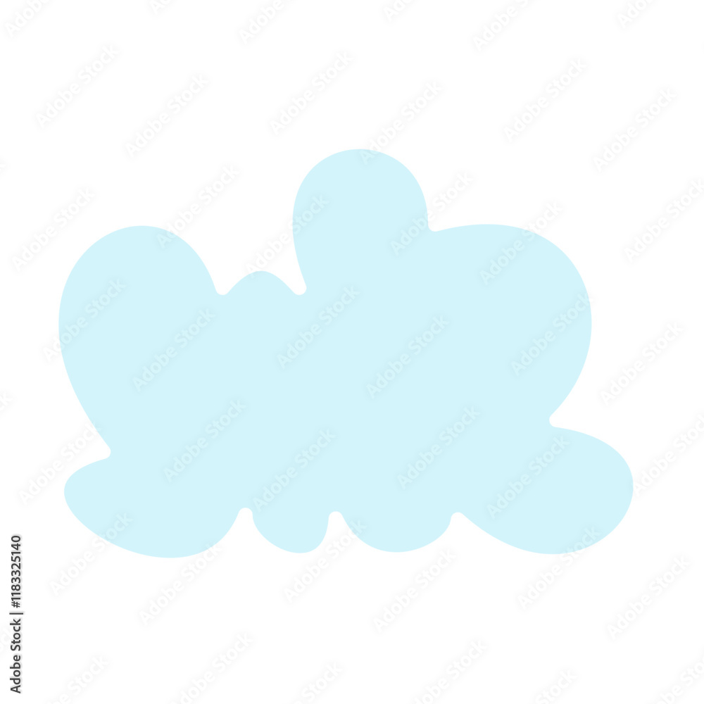 Cloud icon in flat color style