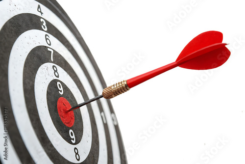 target with red arrow isolated on white background PNG.AI GENERATED