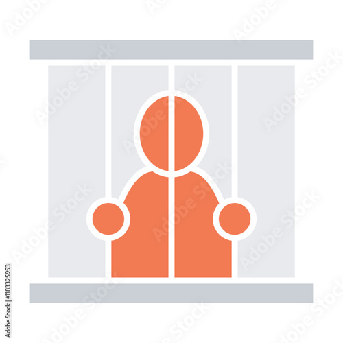 Arrest icon in flat color style