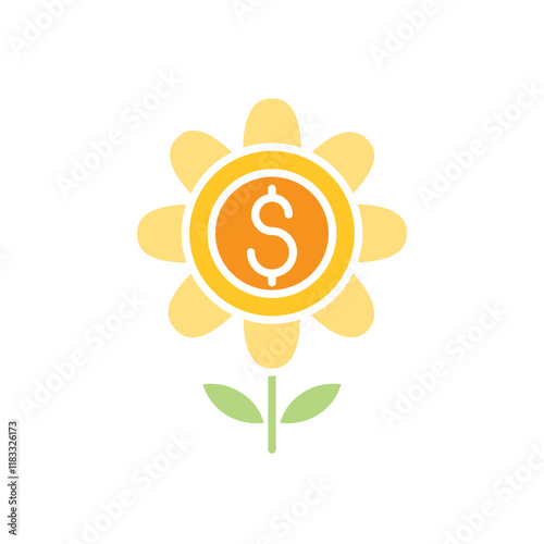 Perk icon in flat color style