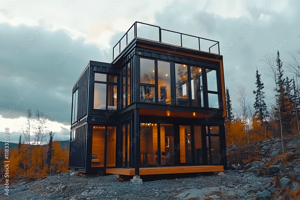 metal box containers make into house
metal box containers make into house