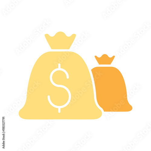Real estate investment icon in flat color style