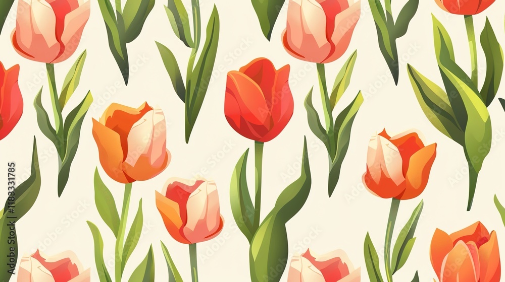 tulip seamless pattern wallpaper tulip seamless pattern wallpaper