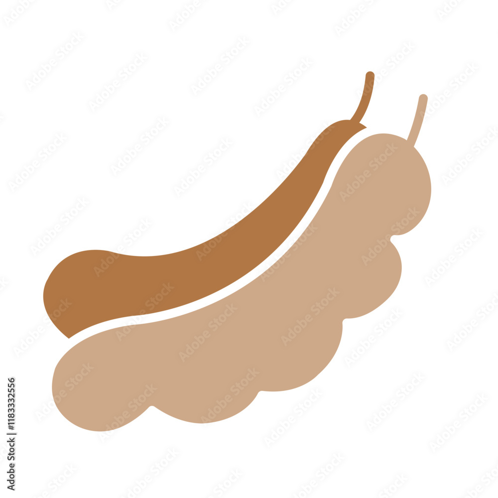 Tamarind icon in flat color style Tamarind icon in flat color style