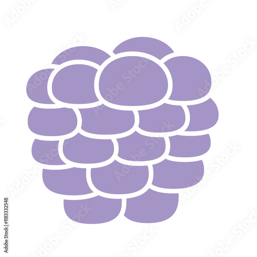 Custard apple icon in flat color style