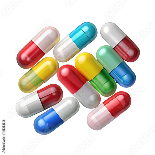 Pills Drug isolated on transparent background photo