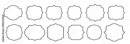 Rustic vintage frames outline simple ornamental borders