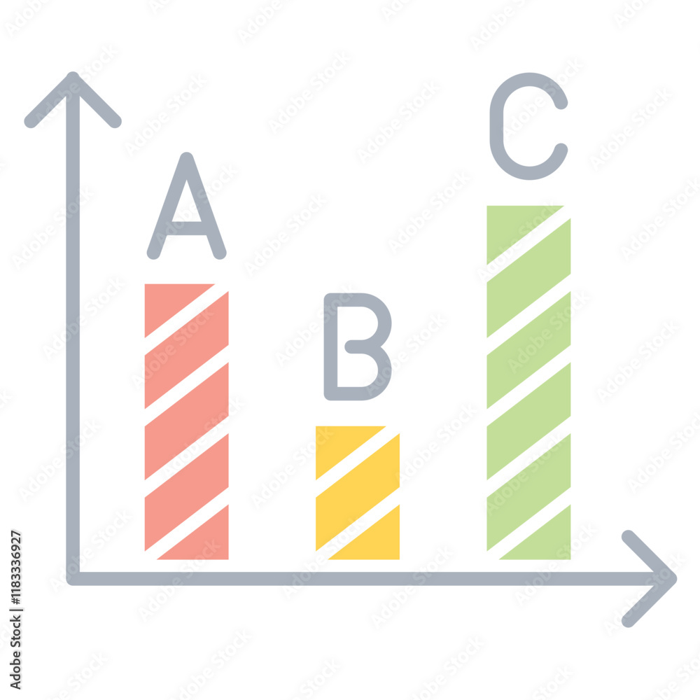 Chart icon in flat color style Chart icon in flat color style