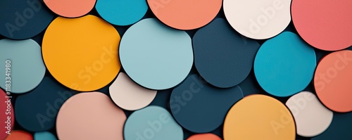 Dots abstract background idea. Colorful circles create a vibrant and modern design background for various uses.
