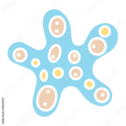 Virus icon in flat color style