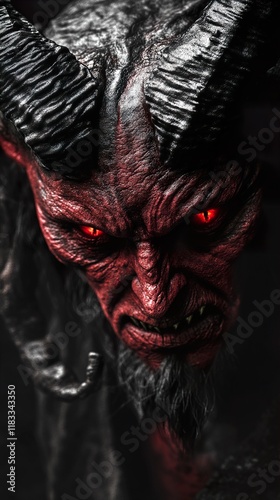 Red-Eyed Devil: A Dark Fantasy Portrait