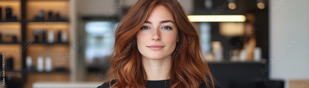 Ombre extensions, dark roots fading to bright red, glowing softly in a minimalist space Ombre extensions, dark roots fading to bright red, glowing softly in a minimalist space