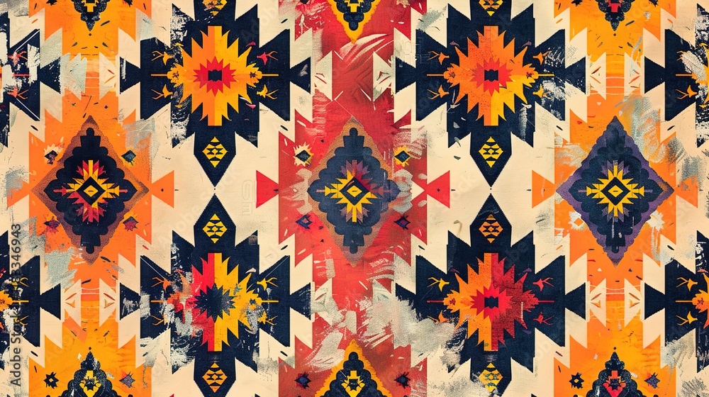 Fototapeta premium turkish kilims pattern wallpaper