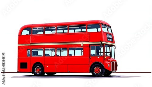 Iconic Red Double-Decker Bus, London Transport