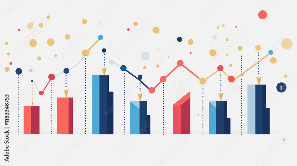 Abstract white background with Colorful charts and graphs with statistics to innovative analyze business potential and forecast future development of companies growth. Abstract white background with Colorful charts and graphs with statistics to innovative analyze business potential and forecast future development of companies growth.