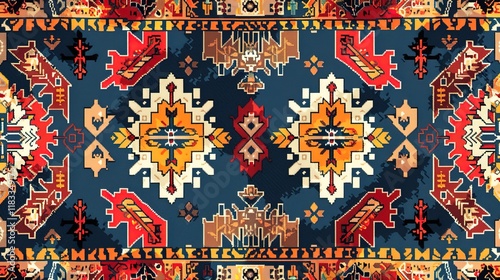 turkish kilims pattern wallpaper photo