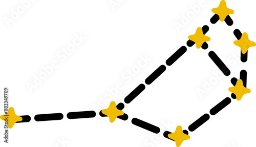 Tracing line pleiades star constellation