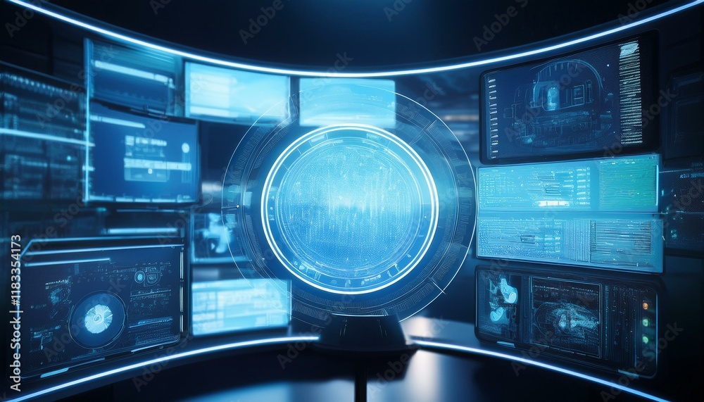 Fototapeta premium Digital technology development