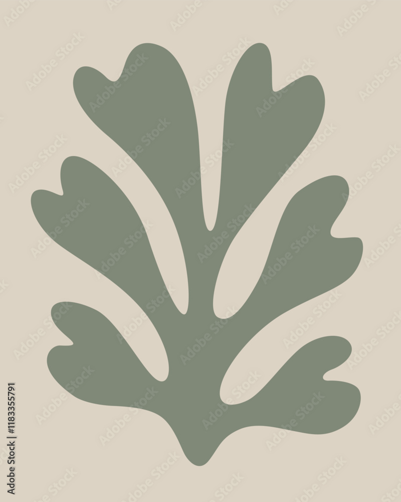 Obraz premium abstract leaf nature silhouette vector illustration