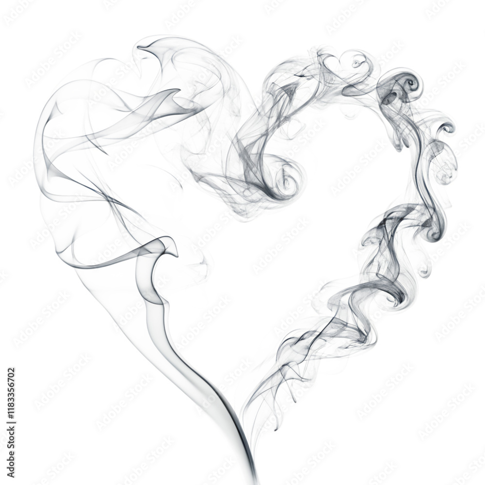 white smoke in heart shape isolated on a transparent background PNG.AI GENERATED white smoke in heart shape isolated on a transparent background PNG.AI GENERATED