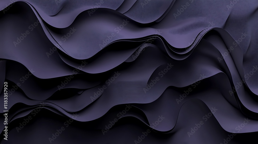 Obraz premium Abstract Dark Purple Wave Pattern Background