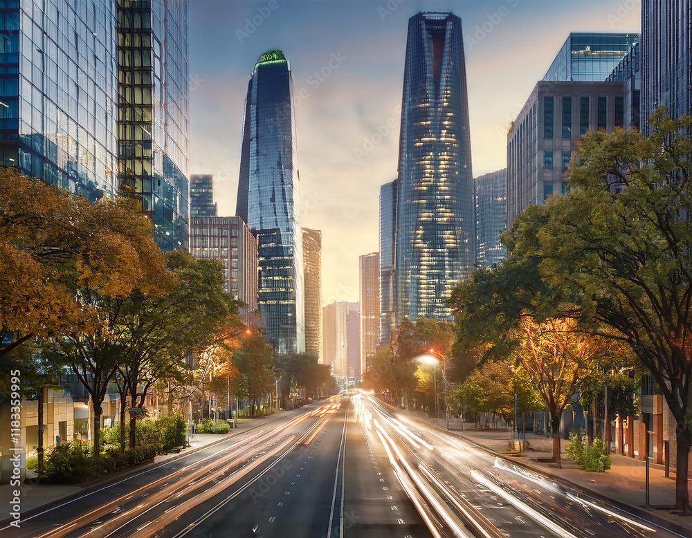Obraz premium city skyline
