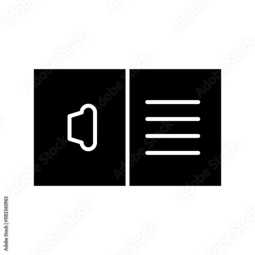 audio book glyph icon