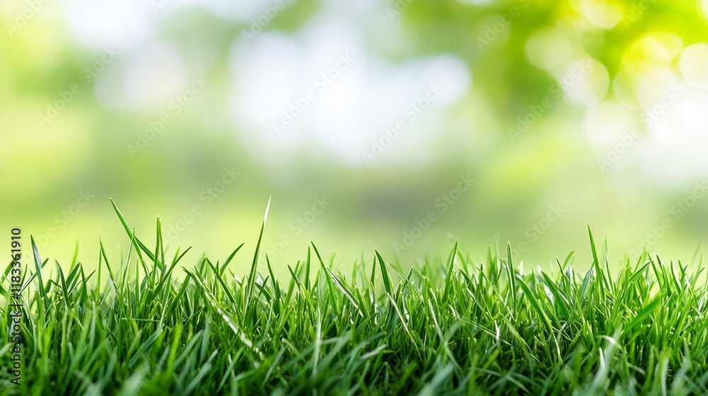 A close-up view of lush green grass with a blurred background of greenery. A close-up view of lush green grass with a blurred background of greenery.