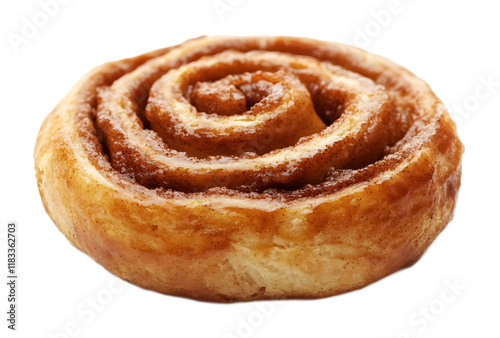 cinnamon roll isolated on white background 