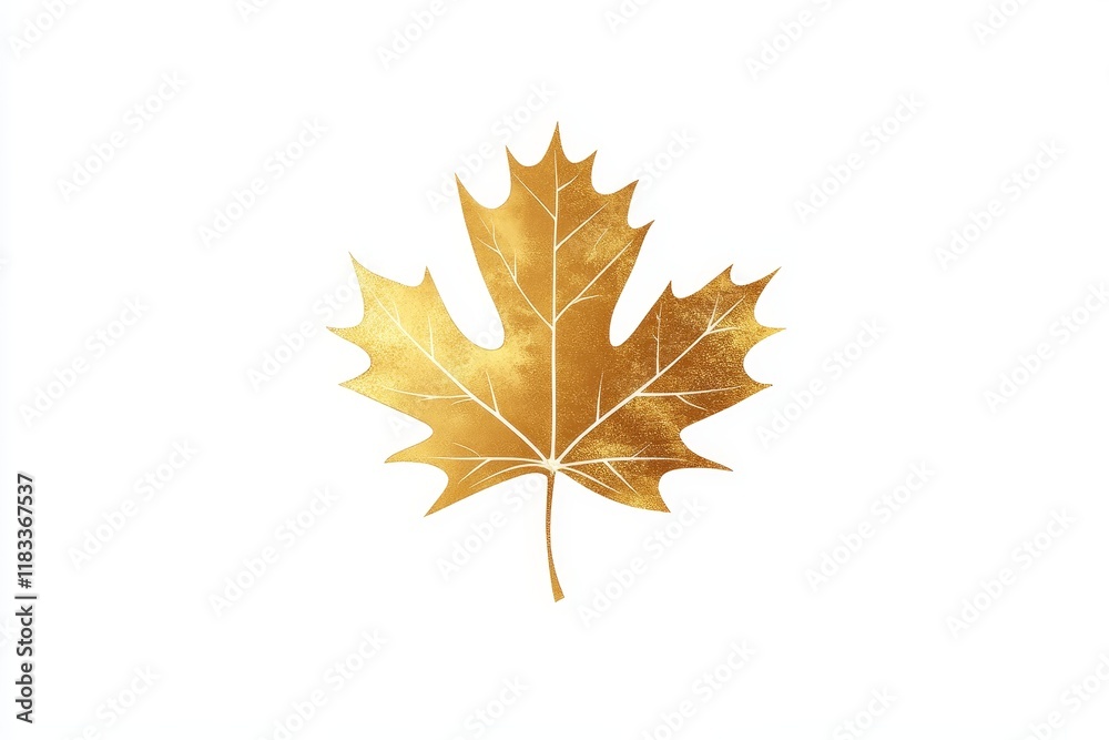Golden maple leaf isolated on white background. Golden maple leaf isolated on white background.