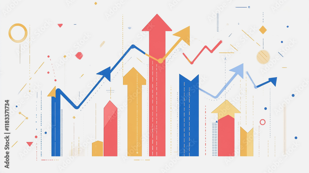 Abstract white background with Colorful charts and graphs with statistics to innovative analyze business potential and forecast future development of companies growth. Abstract white background with Colorful charts and graphs with statistics to innovative analyze business potential and forecast future development of companies growth.
