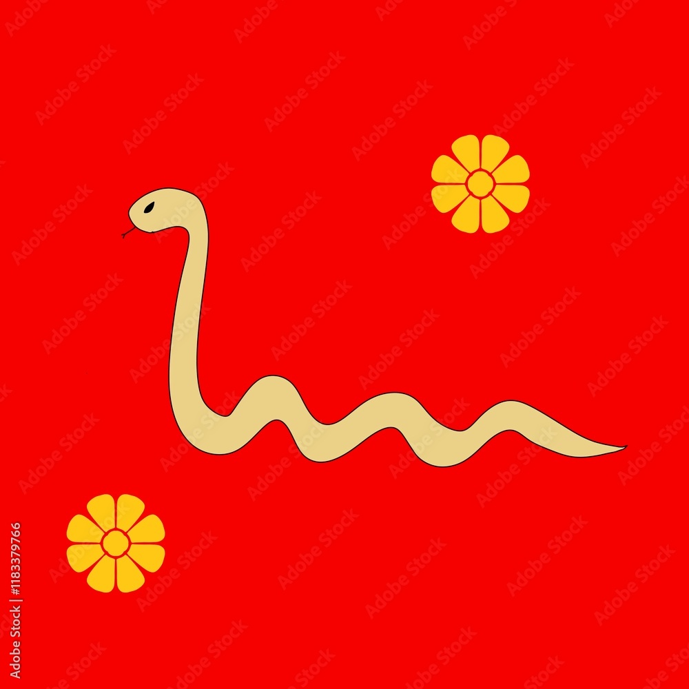 Fototapeta premium red and yellow flower