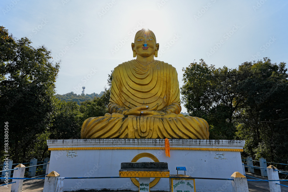 Majestic Buddha statue in Dhulikhel