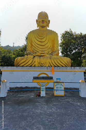Obraz na płótnie Majestic Buddha statue in Dhulikhel w salonie