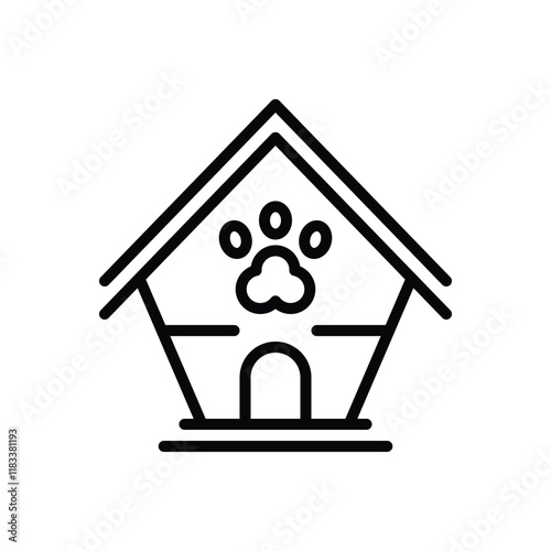 Blackline icon for pet house