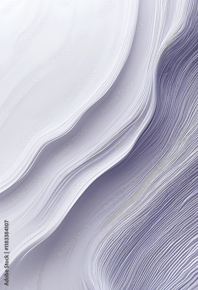 Obraz premium Abstract White Paper Wave Layers Design