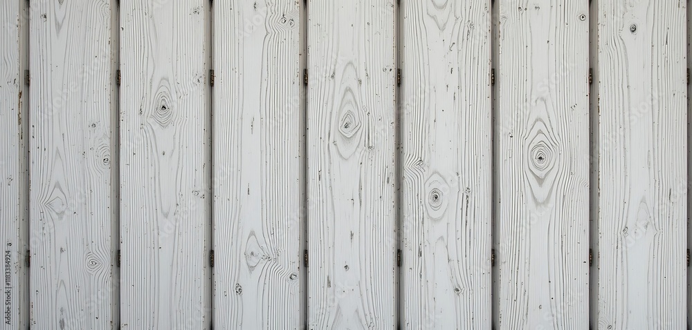 Naklejka premium White painted wooden planks create a textured surface