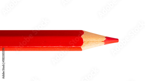 red pencil isolated on white