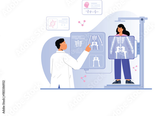 Comprehensive human anatomy X-ray illustration for medical training and educational purposes.