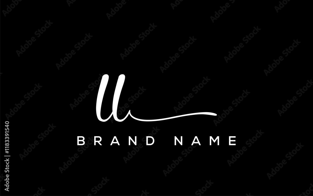 Obraz premium LL letter beauty handwriting vector logo.