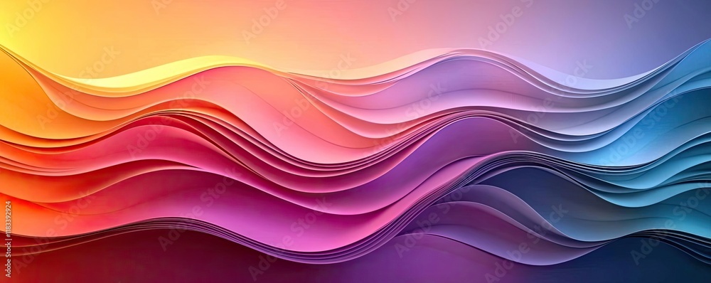 Layer abstract background concept. Vibrant abstract waves in colors creating a dynamic and modern visual experience. Layer abstract background concept. Vibrant abstract waves in colors creating a dynamic and modern visual experience.