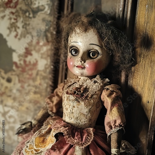 Antique Creepy Doll: A Spooky Vintage Find photo