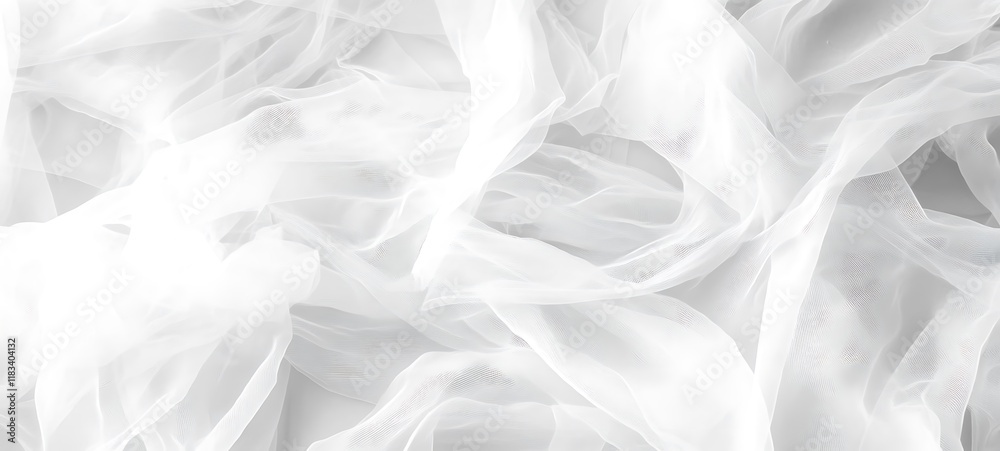 Obraz premium White tulle fabric texture background