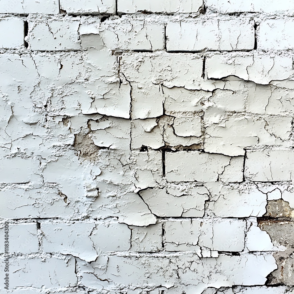 Obraz premium weathered white brick wall rustic high resolution hd image