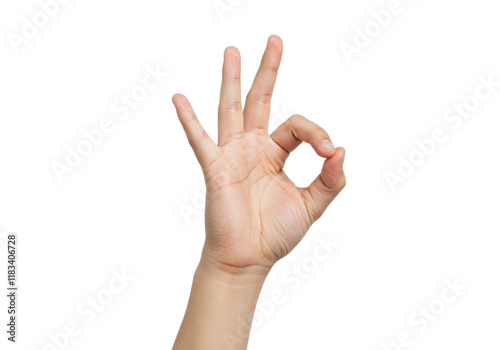A hand making the 