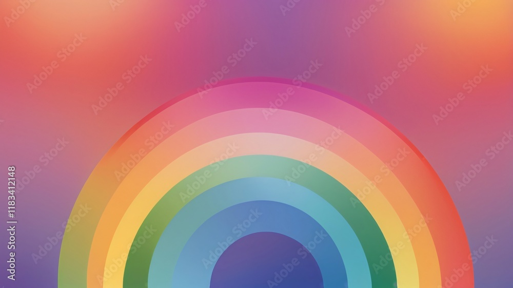 Obraz premium Rainbow Gradient Background with LGBTQ+ Transgender Symbol: A Celebration of Diversity and Unity