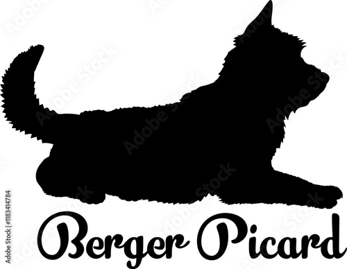  Berger Picard.svg dog silhouette, dog, dog breeds, logo, vector, love me love my dog, silhouette, i love my dog, animal, illustration, icon, sign, design, black, symbol, pet, love

